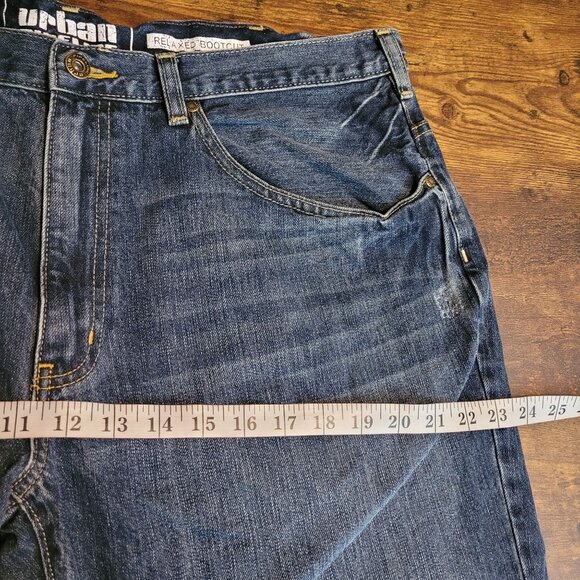 Urban Pipeline Jeans 38x30 Measures 36x30 Relaxed Bootcut Medium Dark Western - Picture 7 of 10
